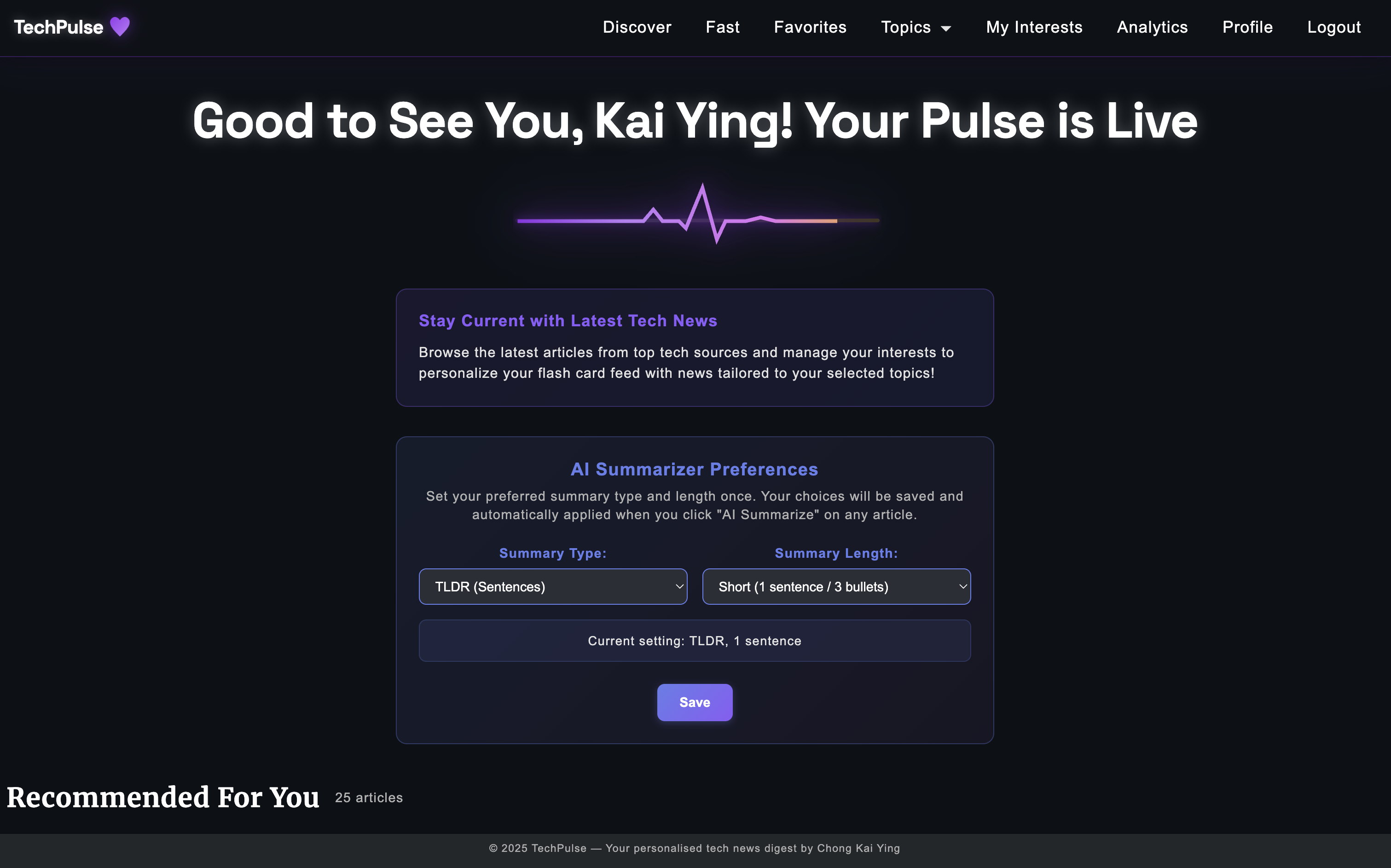 TechPulse discover page